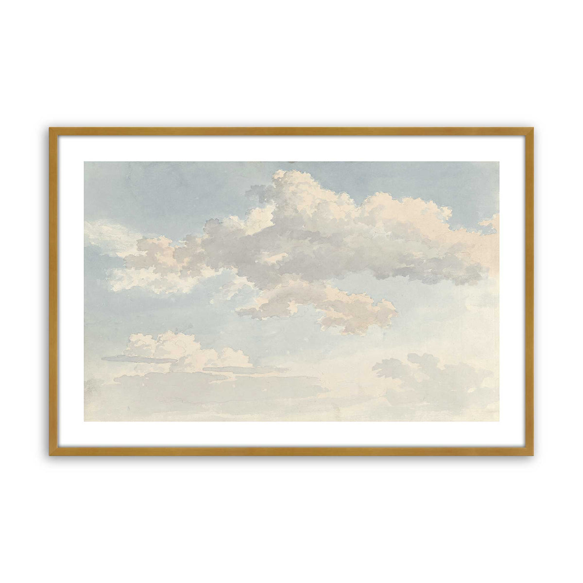 [Color:Polished Gold], Picture of art in a Polished Chrome frame