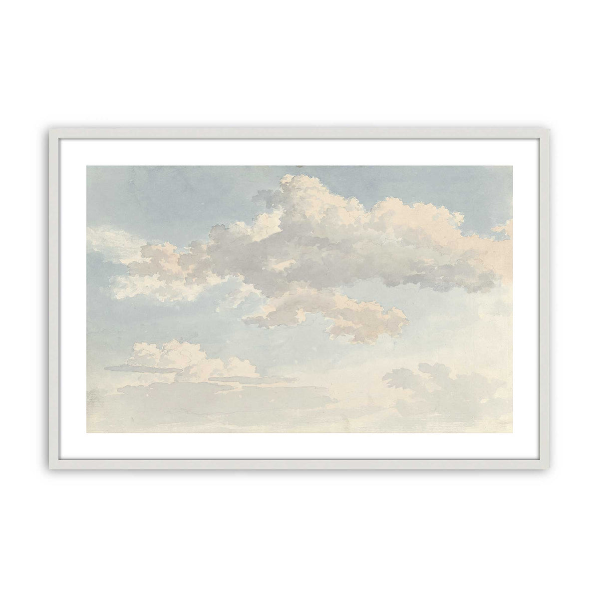 [Color:Opaque White], Picture of art in a Polished Chrome frame