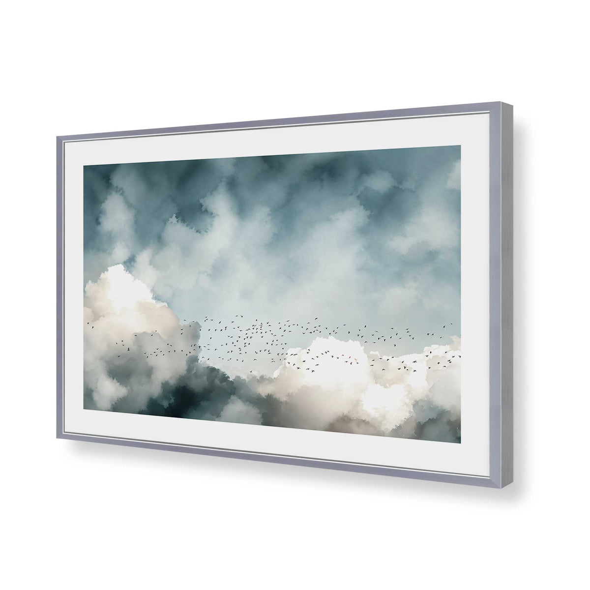 [Color:Polished Chrome], Picture of art in a Polished Chrome frame of the corner