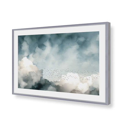 [Color:Polished Chrome], Picture of art in a Polished Chrome frame of the corner