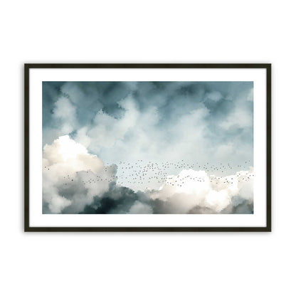 [Color:Satin Black], Picture of art in a Polished Chrome frame