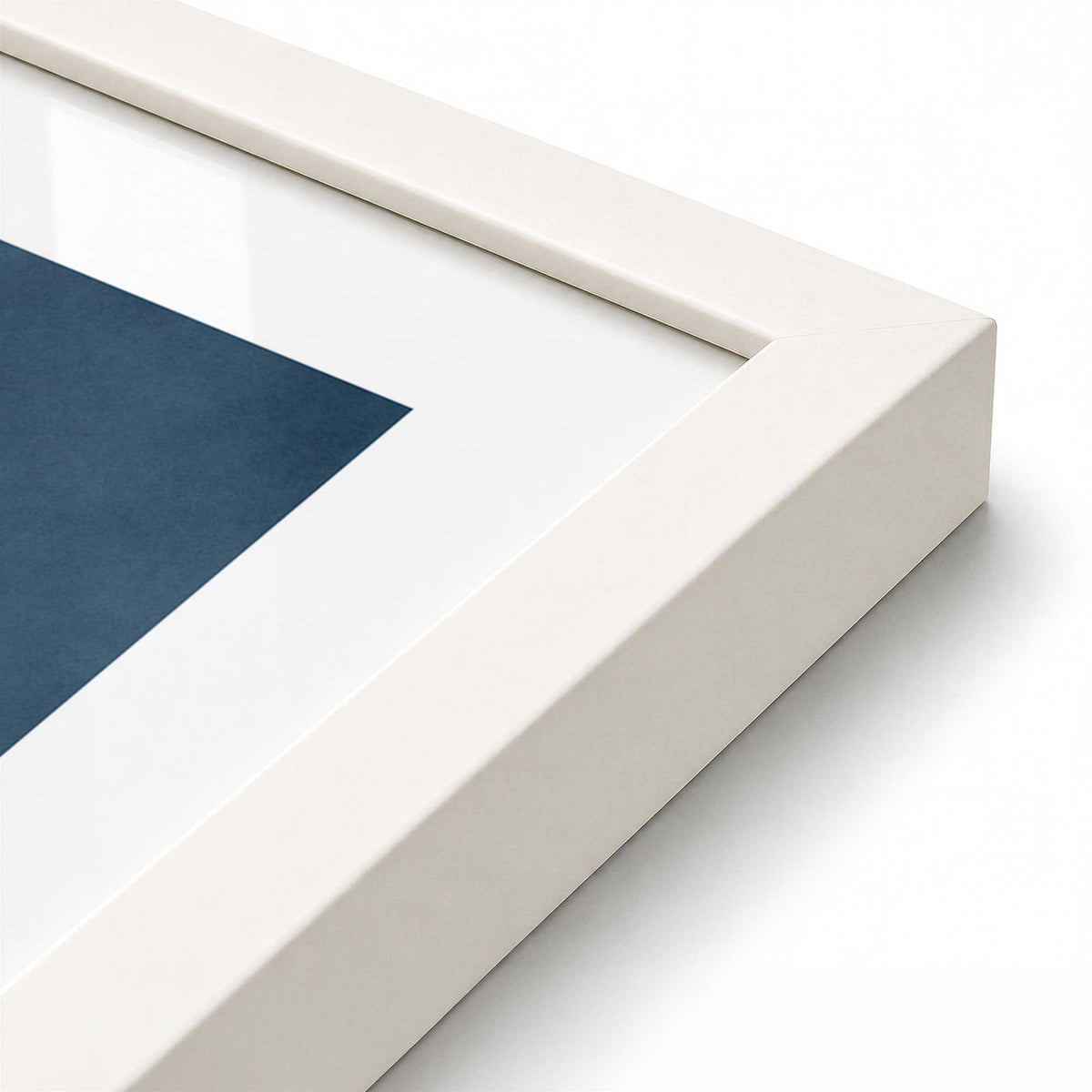 [Color:Opaque White], Picture of art in a Opaque White frame at an angle