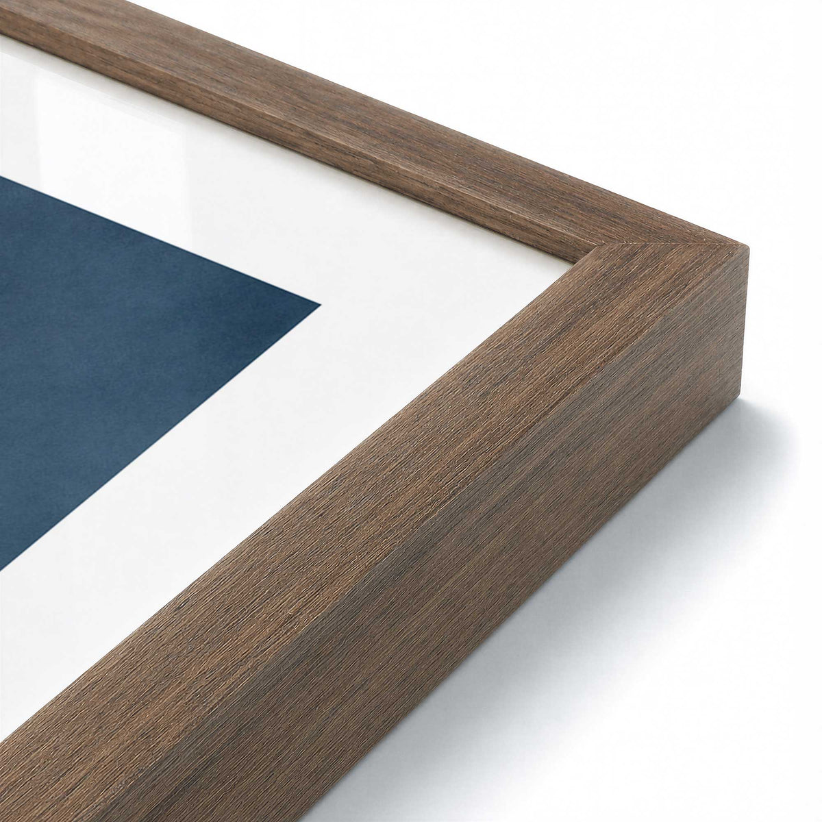 [Color:Walnut], Picture of art in a Walnut frame at an angle
