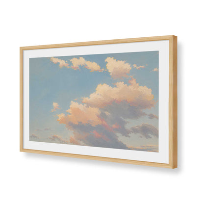 [Color:American Maple], Picture of art in a Polished Chrome frame of the corner