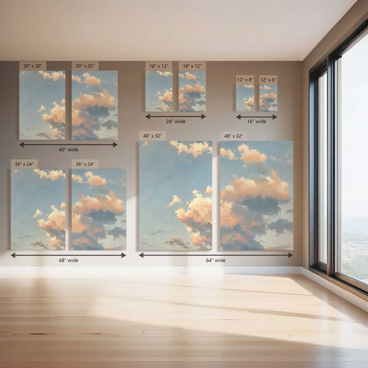 Cloud Daydream, Set of 2 Canvas Prints