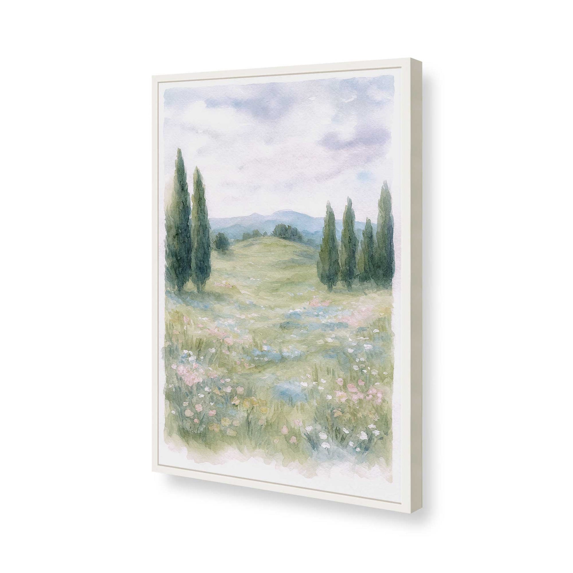 [Color:Opaque White], Picture of art in a Opaque White frame of the corner