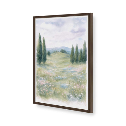 [Color:Brown], Picture of art in a Brown frame of the corner