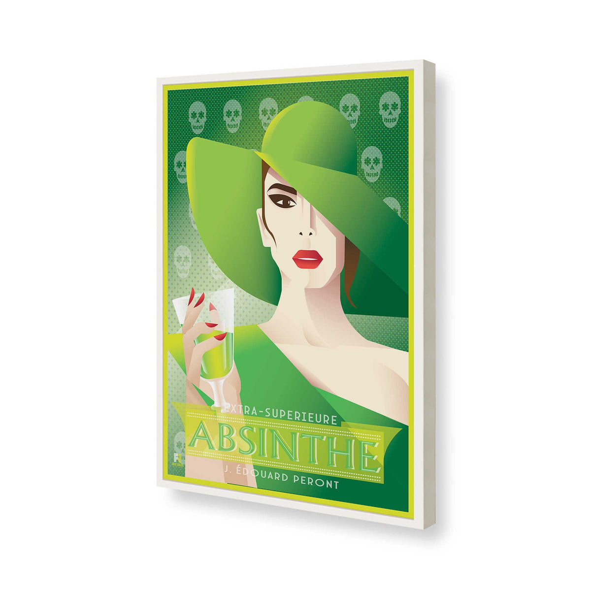[Color:Opaque White], Picture of art in a Opaque White frame of the corner