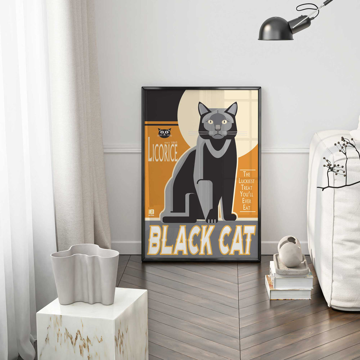 [Color:Polished Chrome], Picture of art in a Polished Chrome frame at an angle