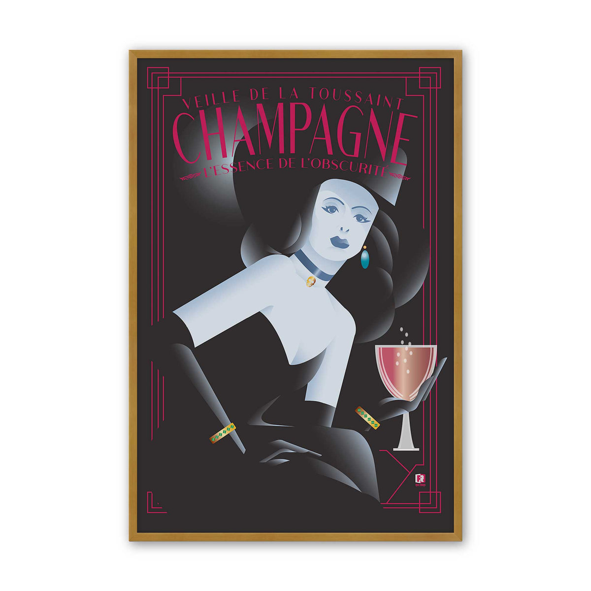 [Color:Polished Gold], Picture of art in a Polished Gold frame