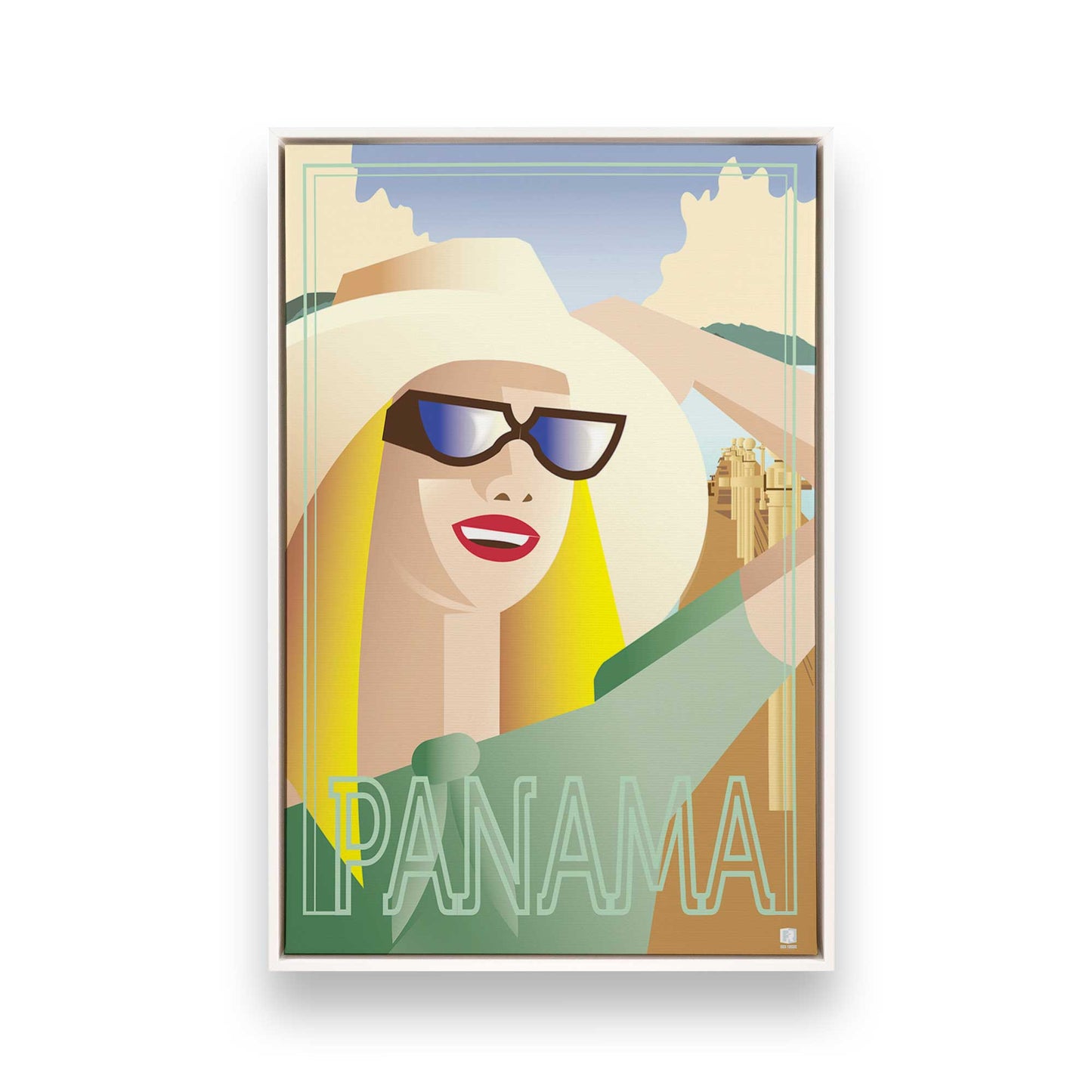 [Color:Opaque White], Picture of art in a White frame