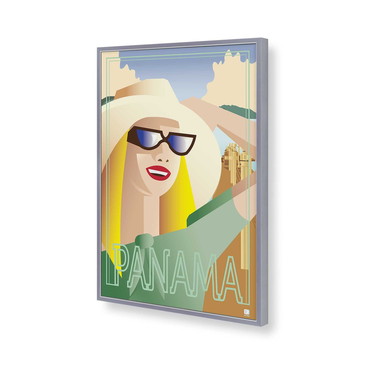 [Color:Polished Chrome], Picture of art in a Polished Chrome frame of the corner