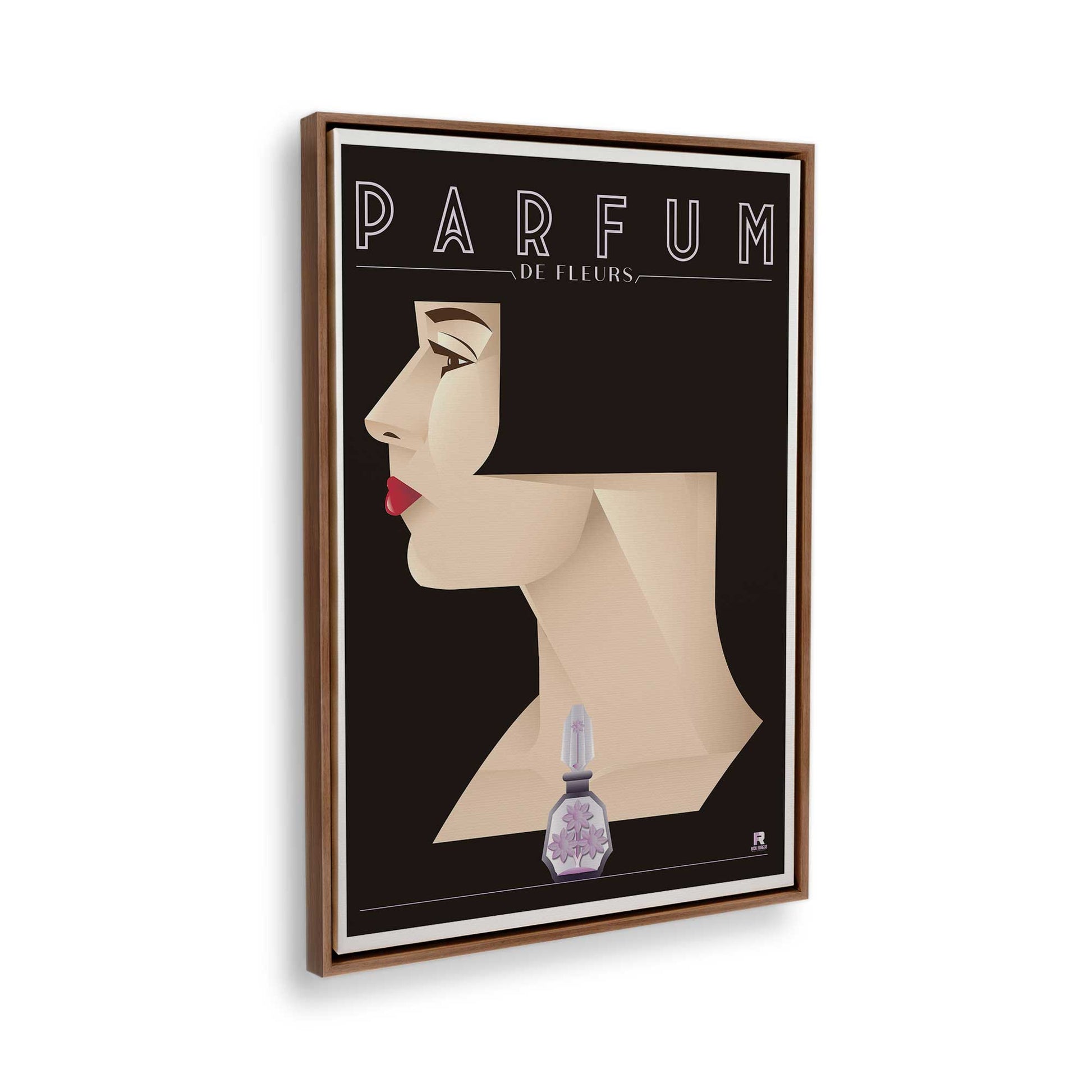 [Color:Walnut], Picture of the corner of the art