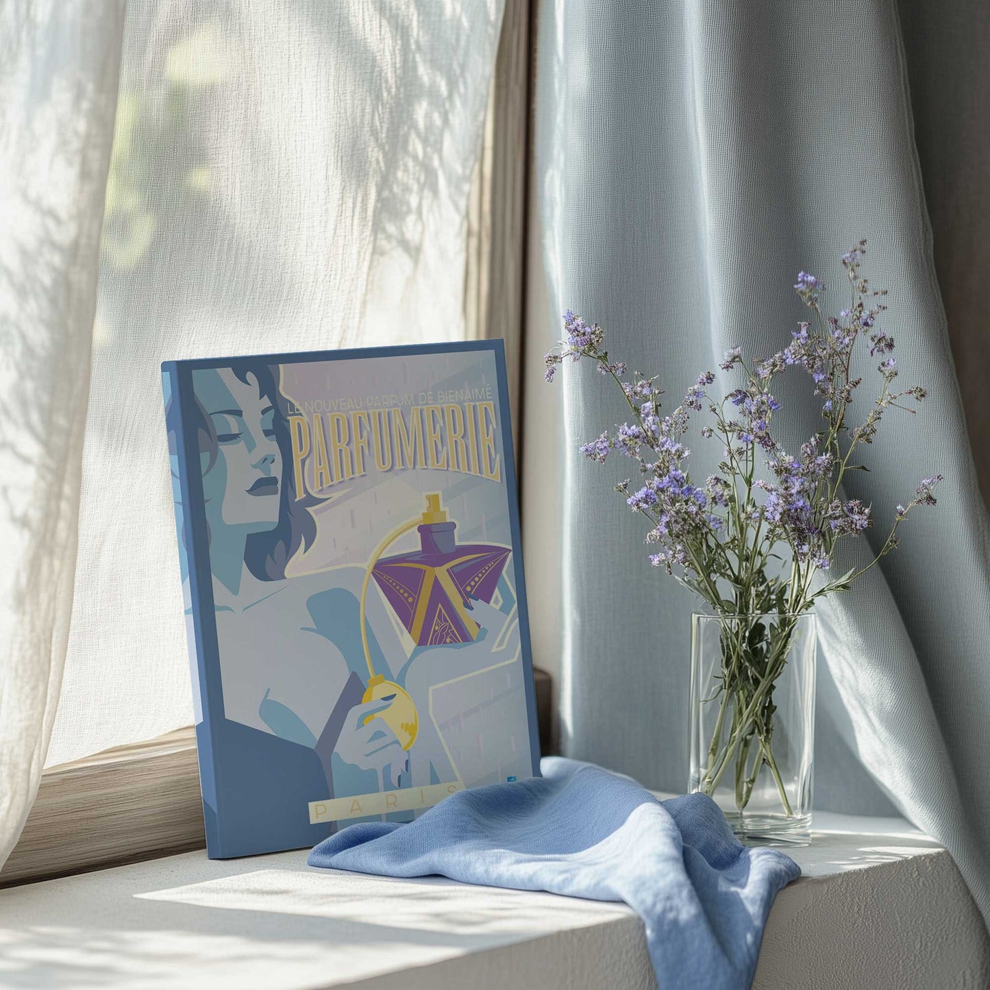 [Color:Stretched Canvas], Picture of art at an angle