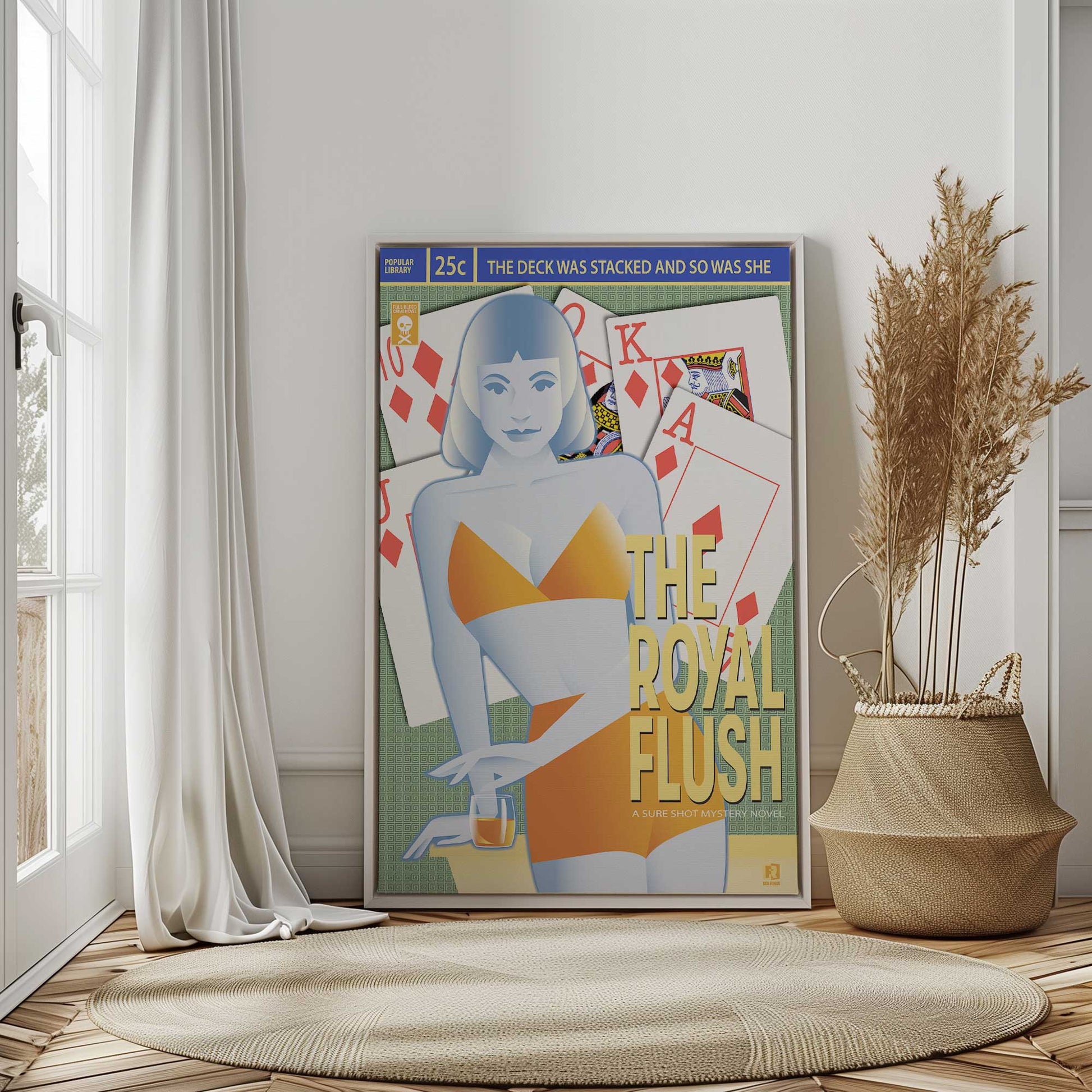 [Color:Polished Chrome], Picture of art in a Polished Chrome frame at an angle