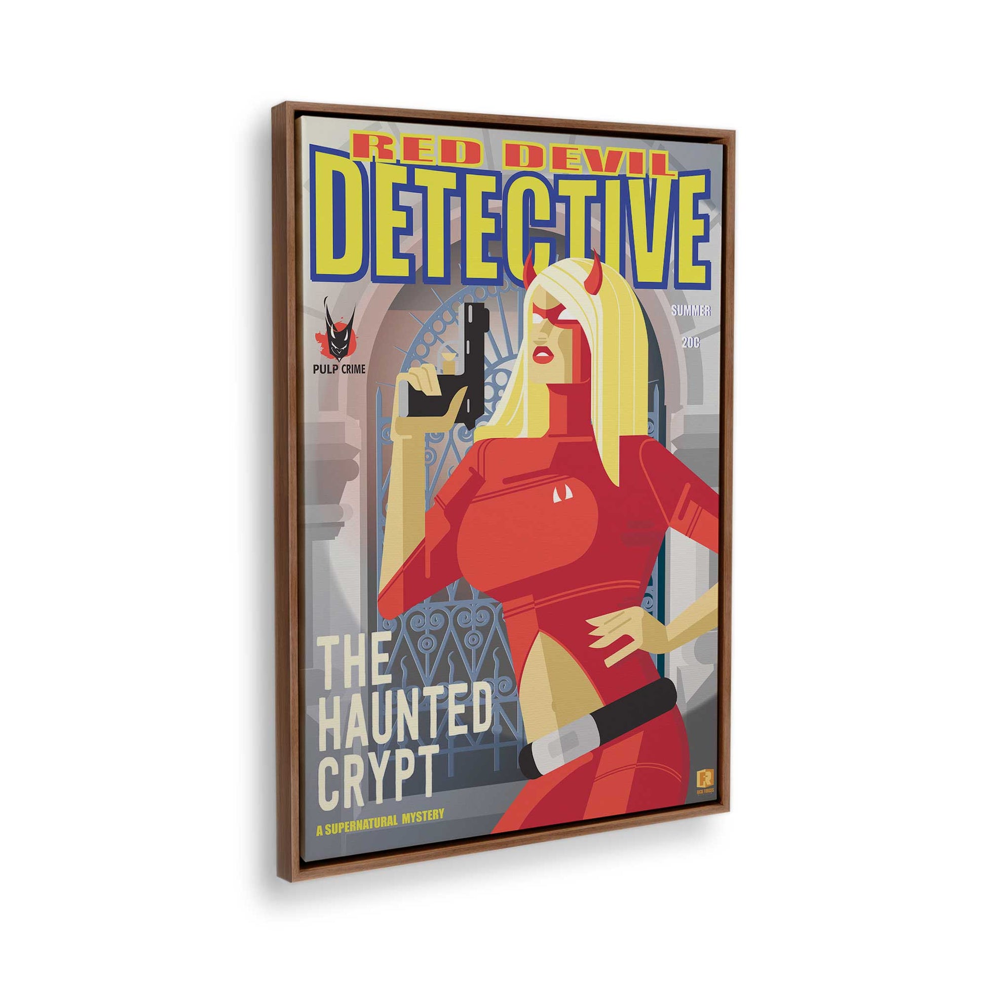 [Color:Walnut], Picture of the corner of the art