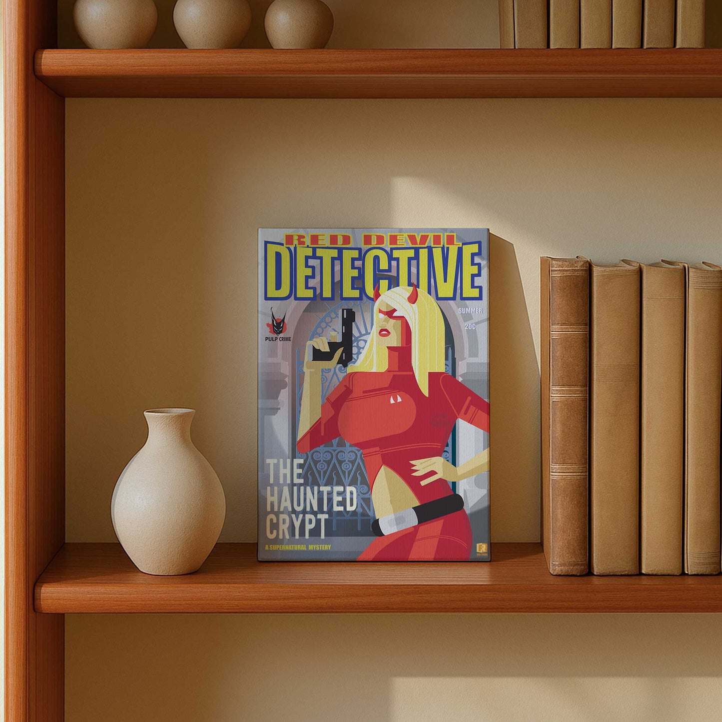 [Color:Stretched Canvas], Picture of art at an angle