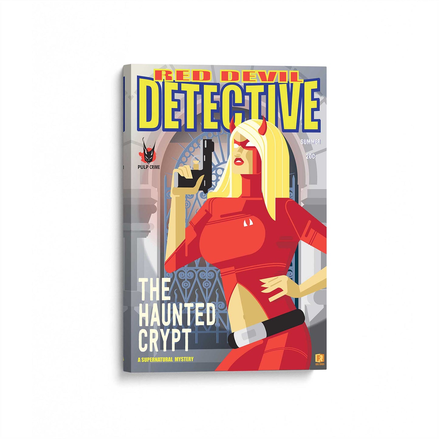 Red Devil Detective Canvas Print