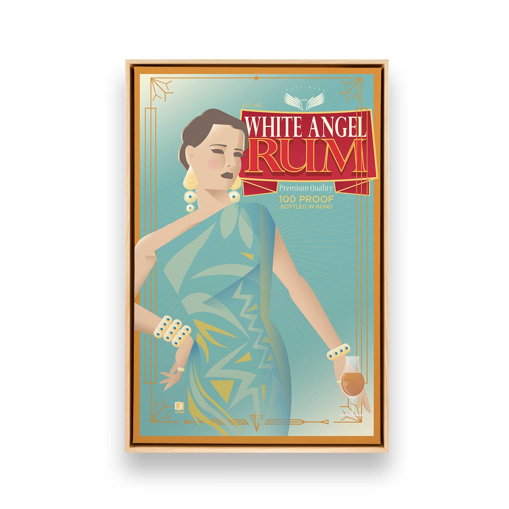 [Color:American Maple], Picture of art in a American Maple frame