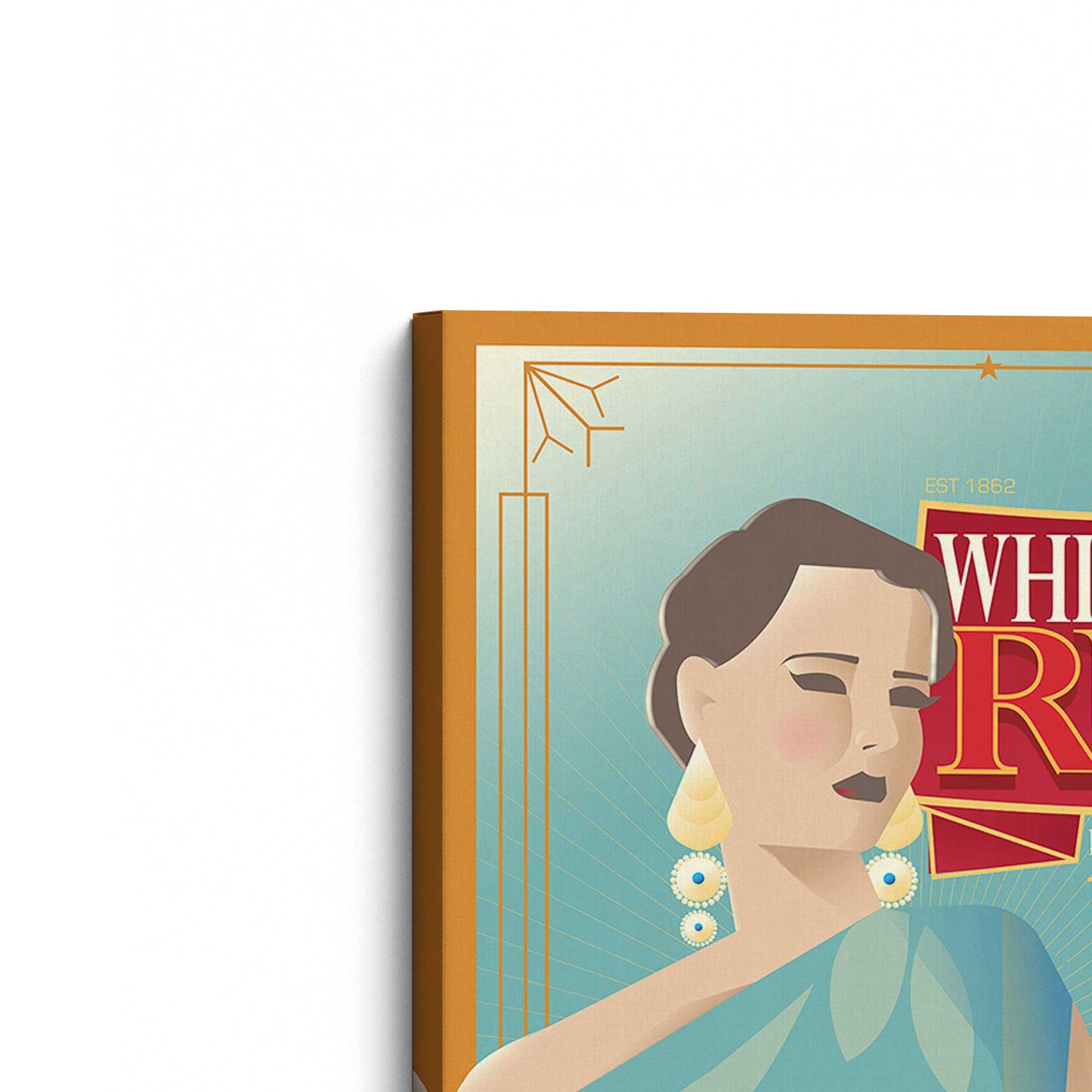 [Color:Stretched Canvas], Picture of the corner of the art