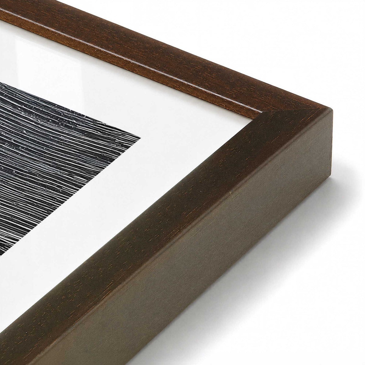 [Color:Belvinder Brown], Picture of art in a Belvinder Brown frame at an angle