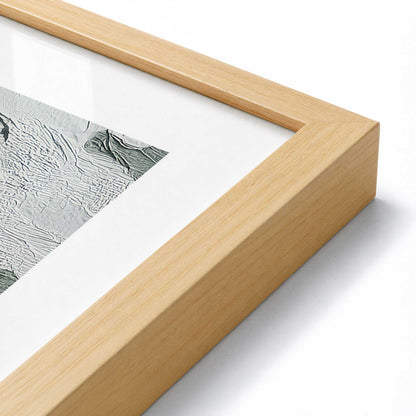 [Color:American Maple], Picture of art in a American Maple frame at an angle