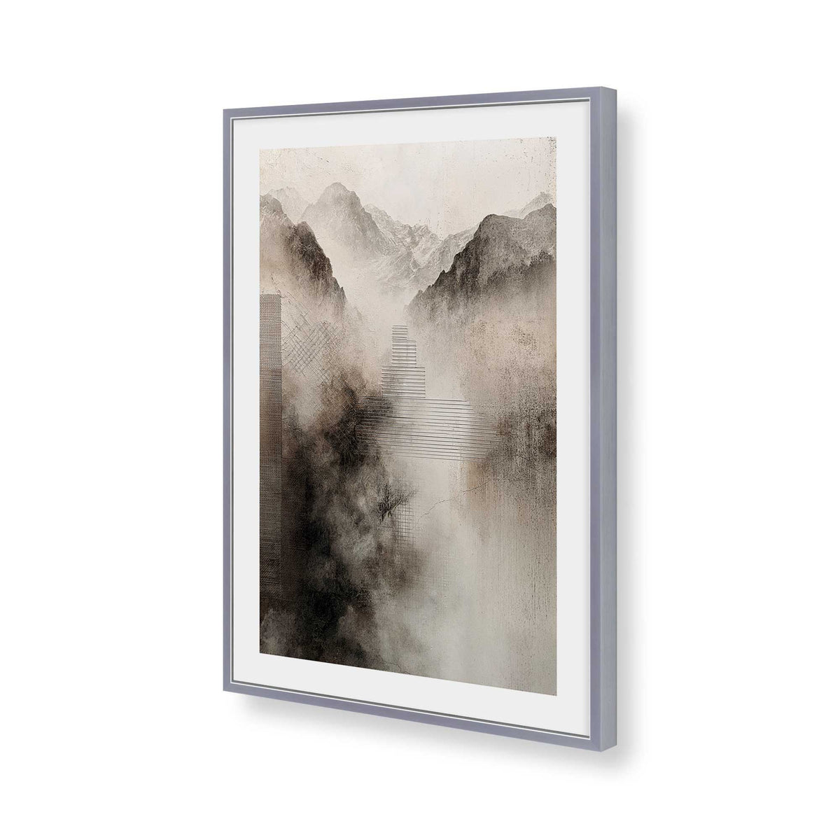 [Color:Polished Chrome], Picture of art in a Polished Chrome frame of the corner
