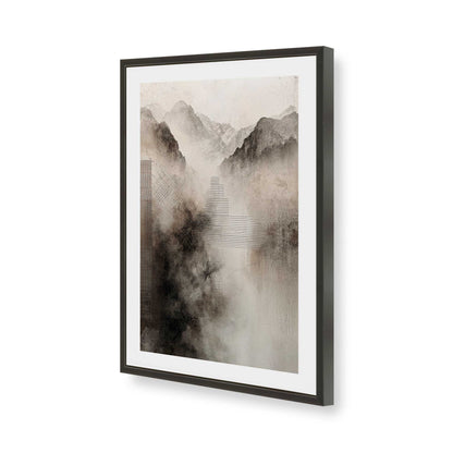 [Color:Satin Black], Picture of art in a Satin Black frame of the corner
