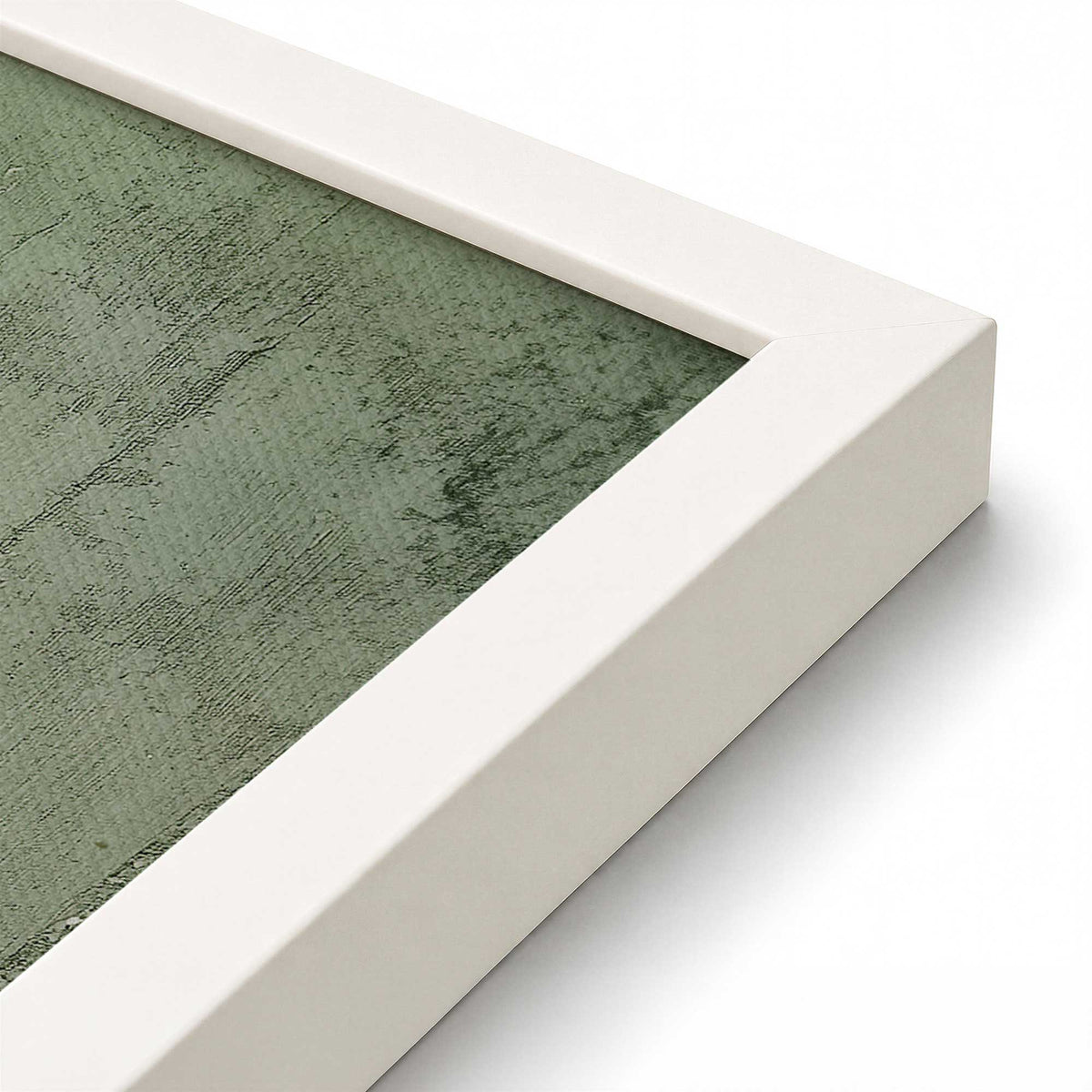 [Color:Opaque White], Picture of art in a Opaque White frame at an angle