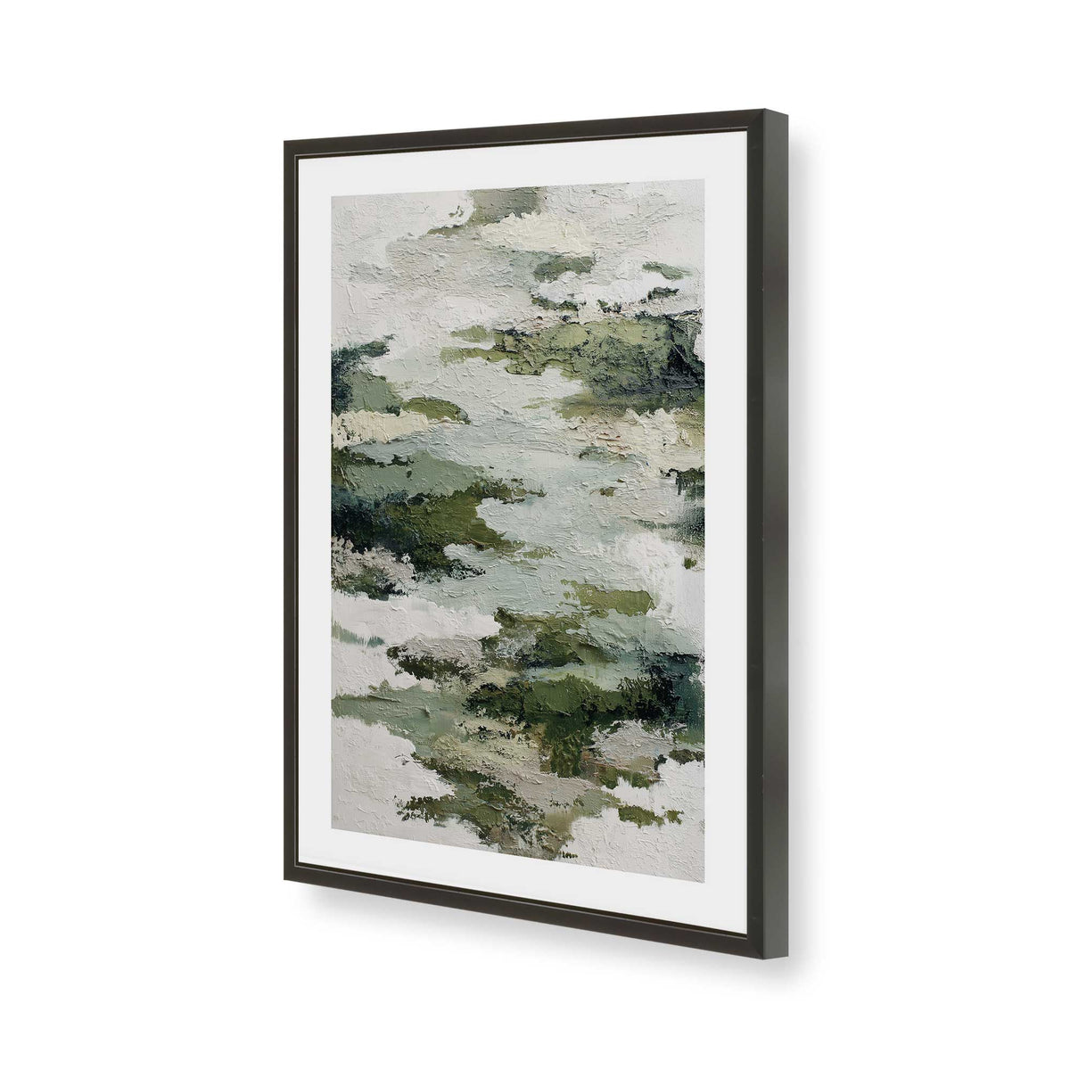 [Color:Satin Black], Picture of art in a Satin Black frame of the corner