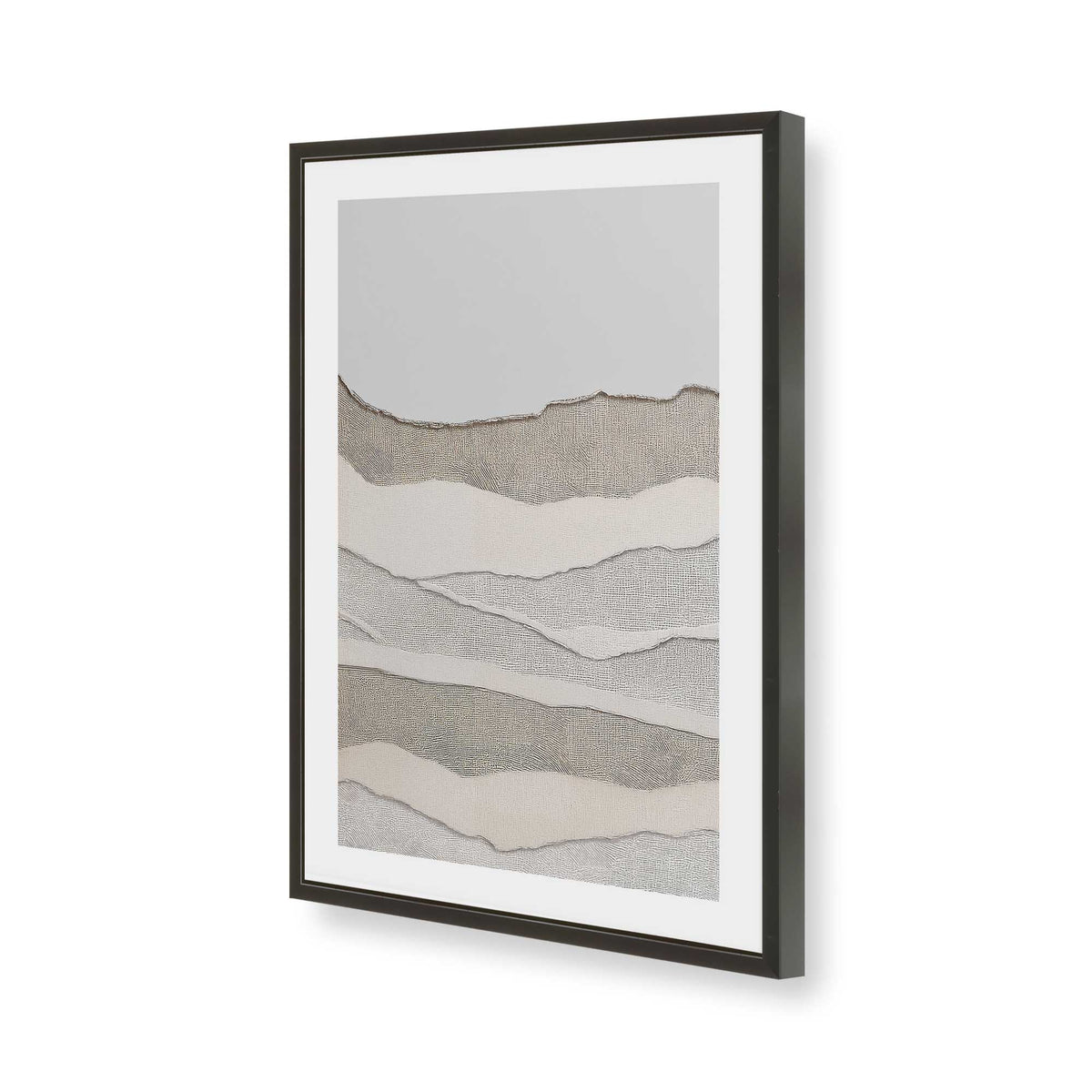 [Color:Satin Black], Picture of art in a Satin Black frame of the corner