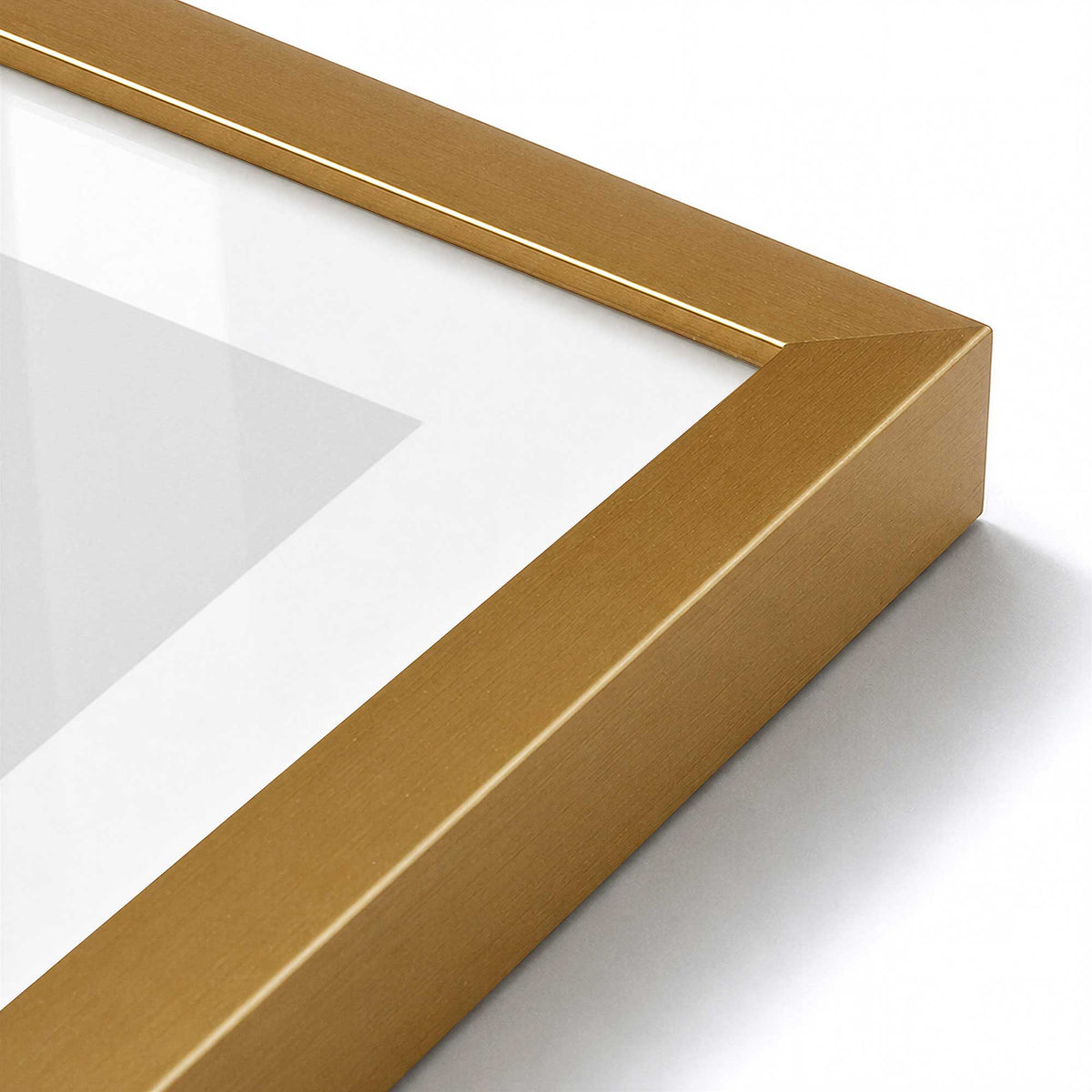 [Color:Polished Gold], Picture of art in a Polished Gold frame at an angle