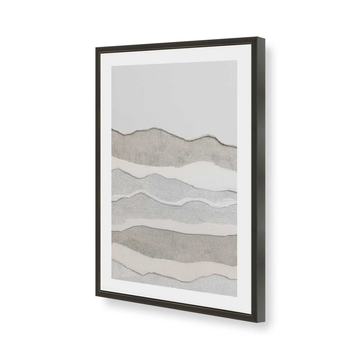 [Color:Satin Black], Picture of art in a Satin Black frame of the corner