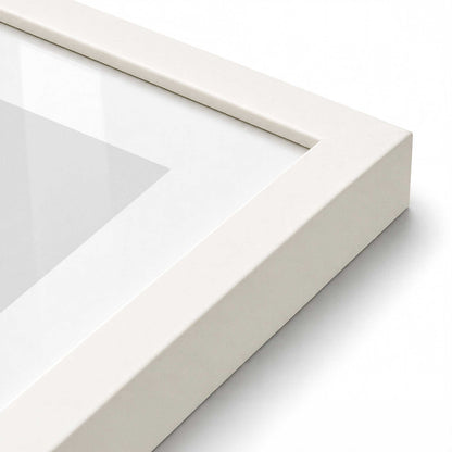 [Color:Opaque White], Picture of art in a Opaque White frame at an angle