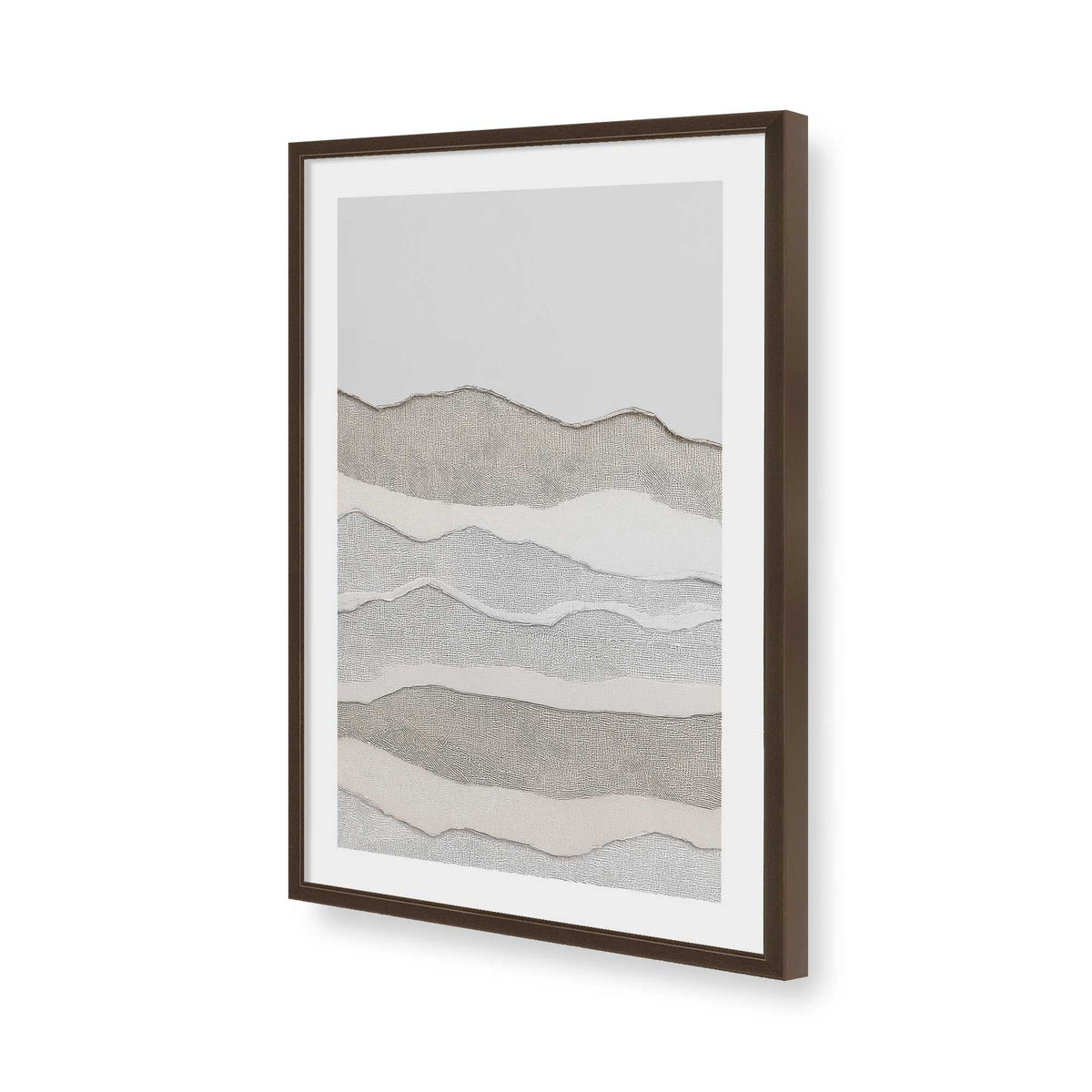 [Color:Brown], Picture of art in a Brown frame of the corner
