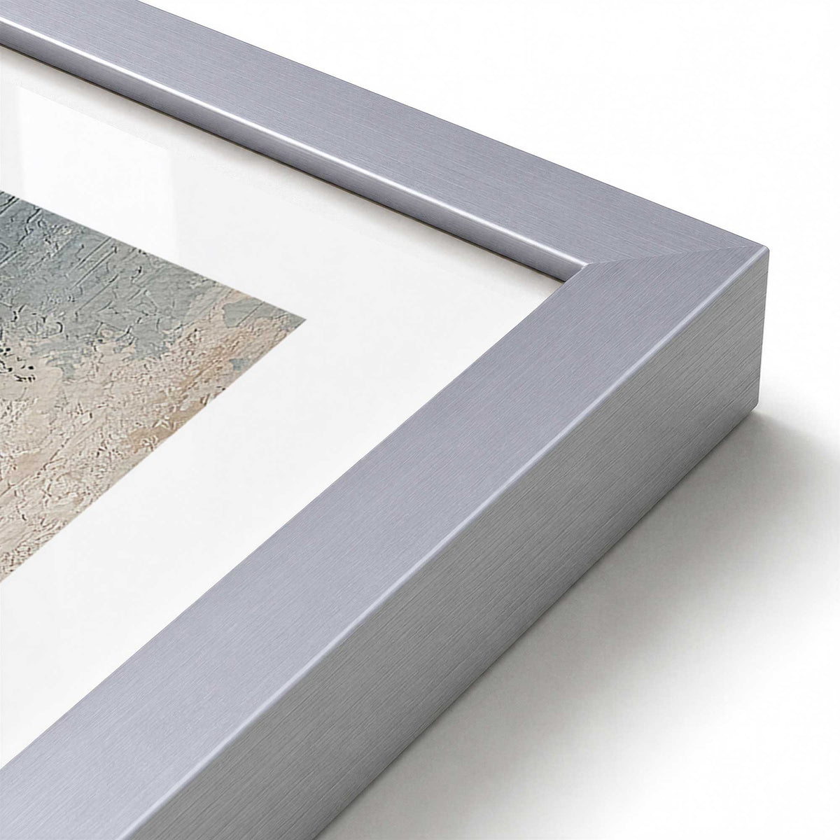 [Color:Polished Chrome], Picture of art in a Polished Chrome frame at an angle