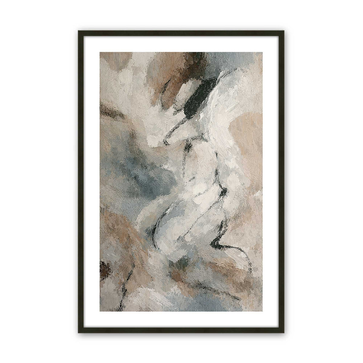 [Color:Satin Black], Picture of art in a Satin Black frame