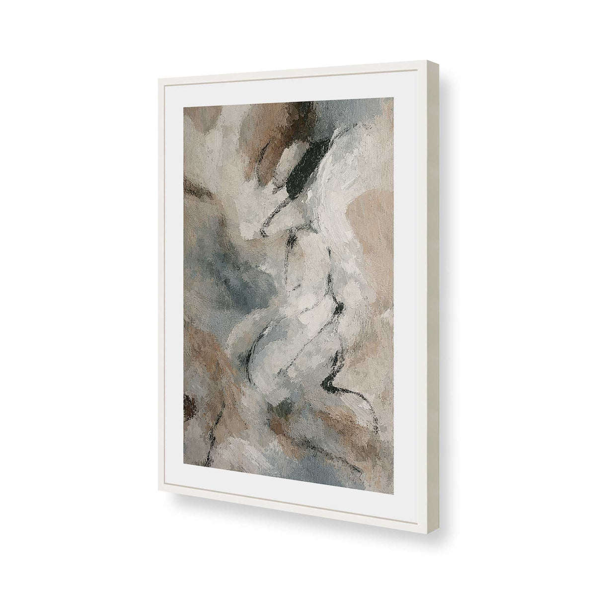 [Color:Opaque White], Picture of art in a Opaque White frame of the corner