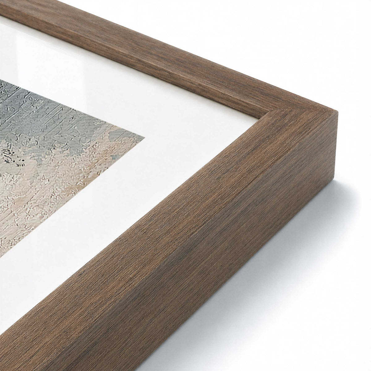 [Color:Walnut], Picture of art in a Walnut frame at an angle