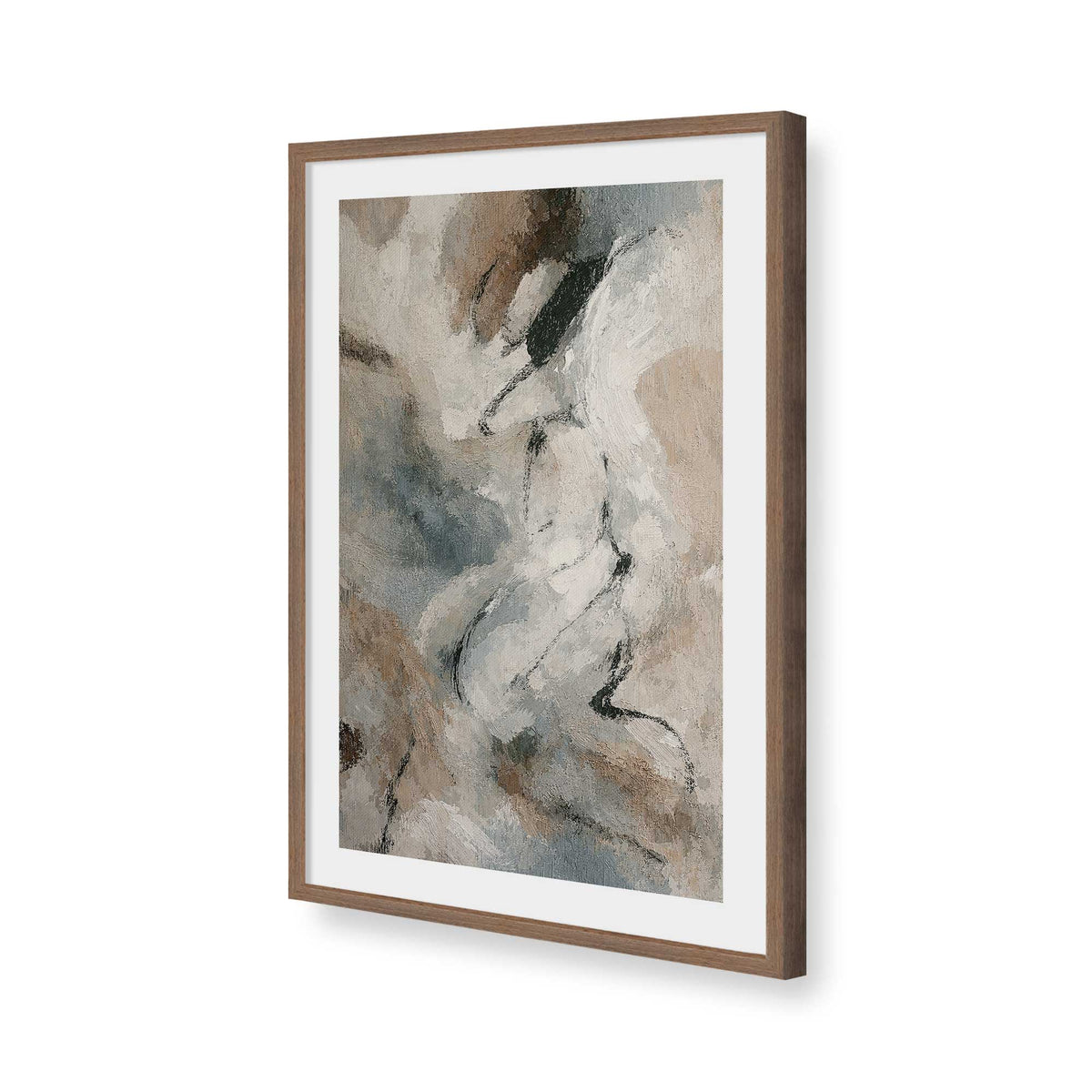 [Color:Walnut], Picture of art in a Walnut frame of the corner