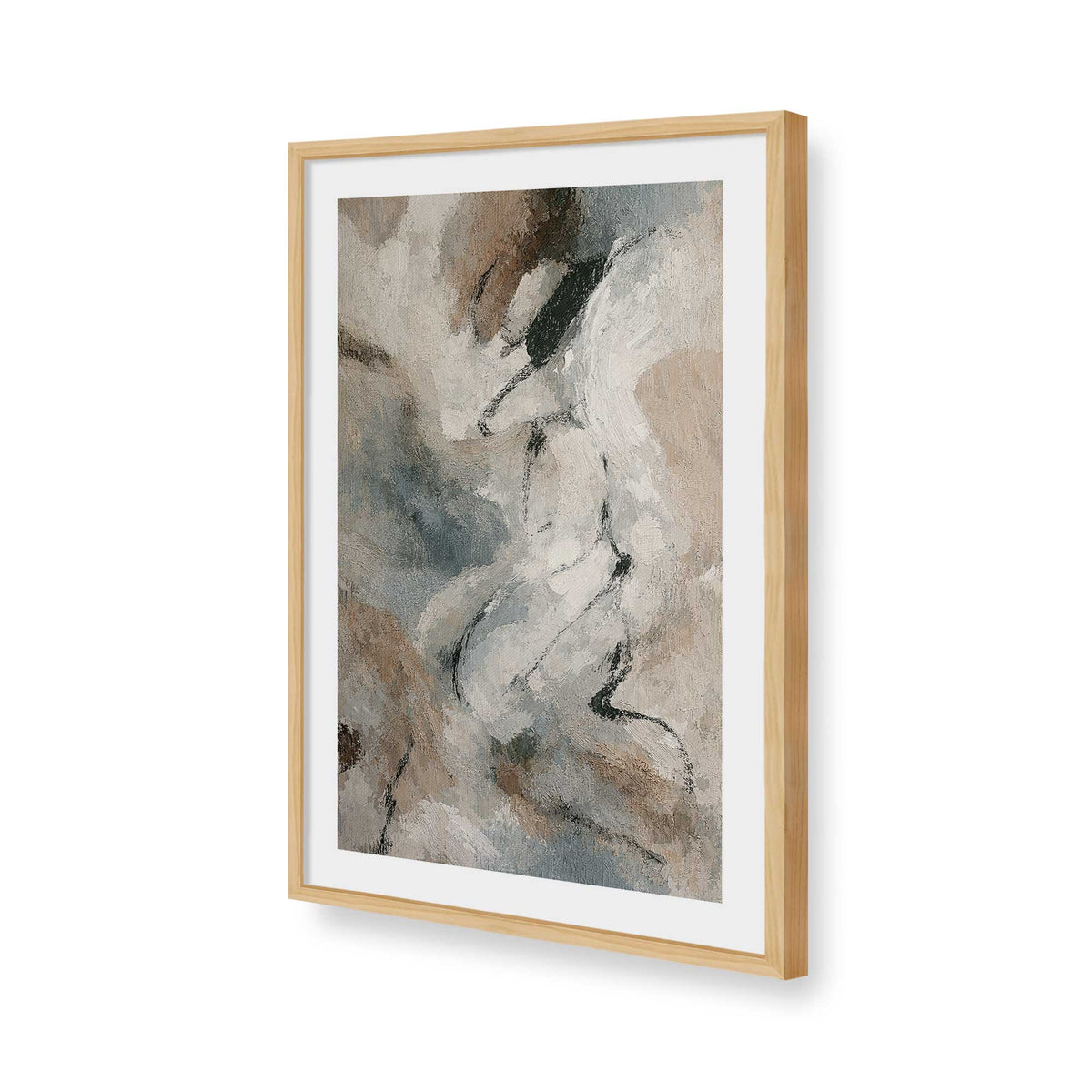 [Color:American Maple], Picture of art in a American Maple frame of the corner