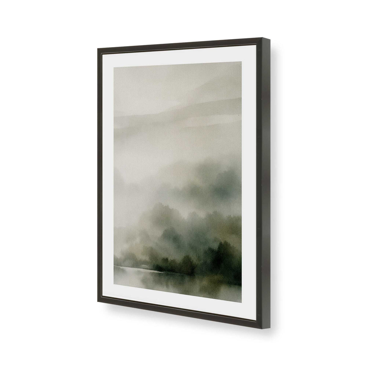 [Color:Satin Black], Picture of art in a Satin Black frame of the corner