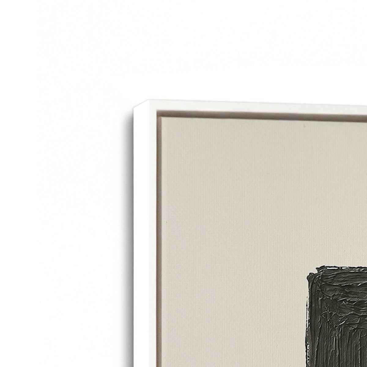 [Color:Opaque White], Picture of art in a White frame at an angle