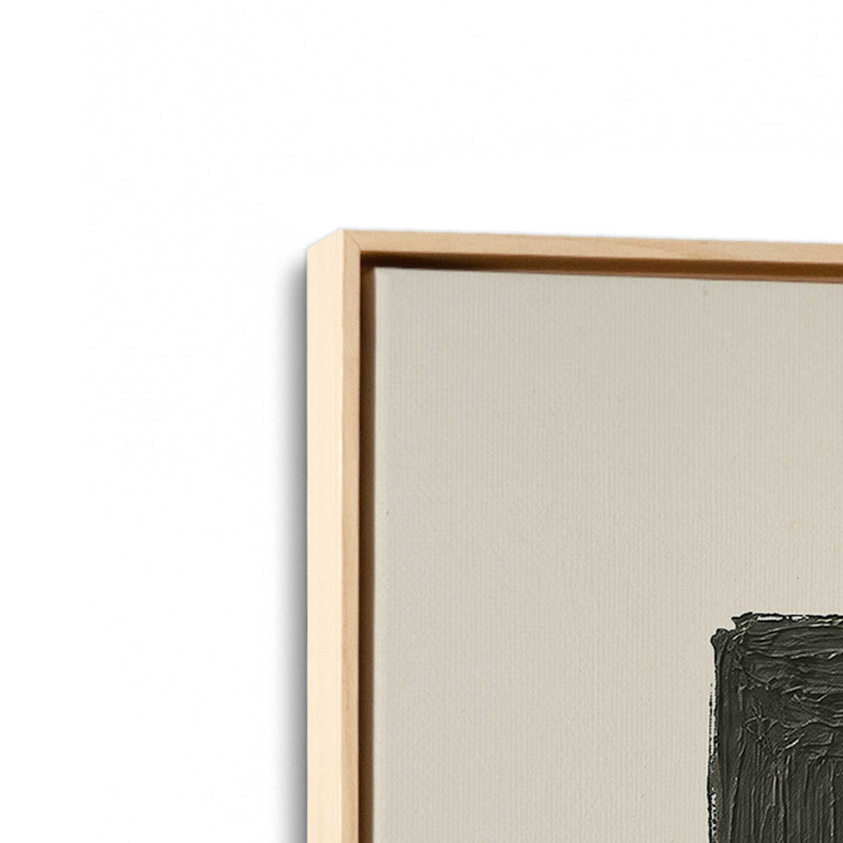 [Color:American Maple], Picture of art in a American Maple frame at an angle
