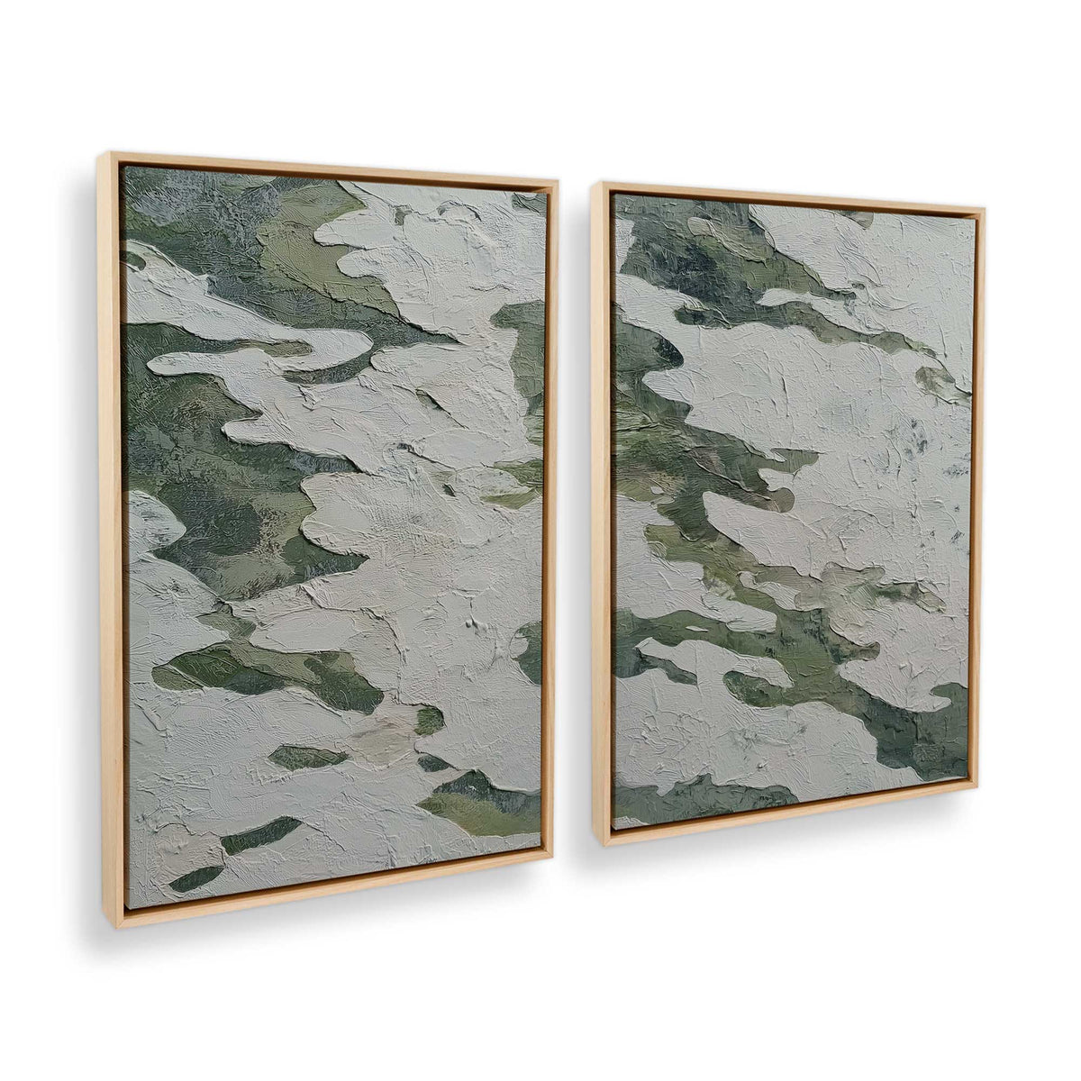 [Color:American Maple], Picture of art in a American Maple frame at an angle