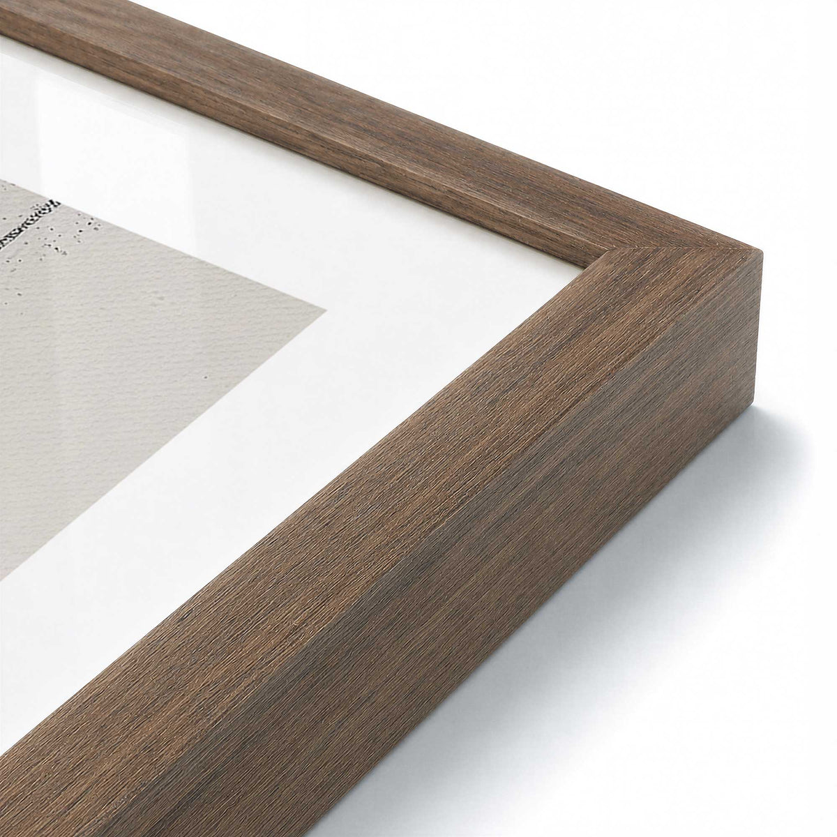 [Color:Walnut], Picture of art in a Walnut frame of the corner