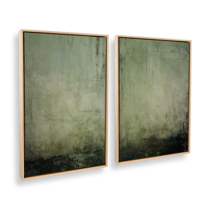 [Color:American Maple], Picture of art in a American Maple frame at an angle
