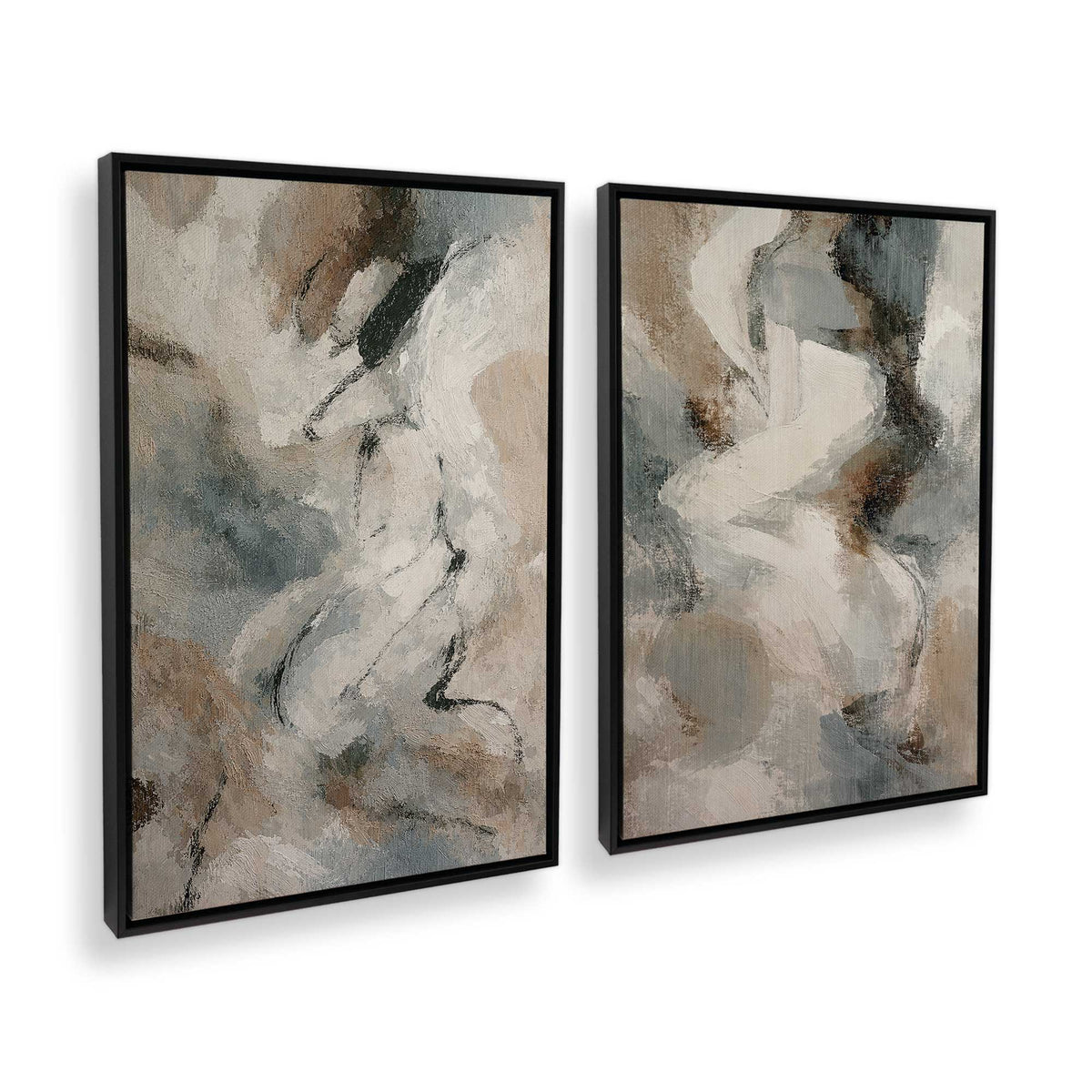 [Color:Satin Black], Picture of art in a Satin Black frame at an angle