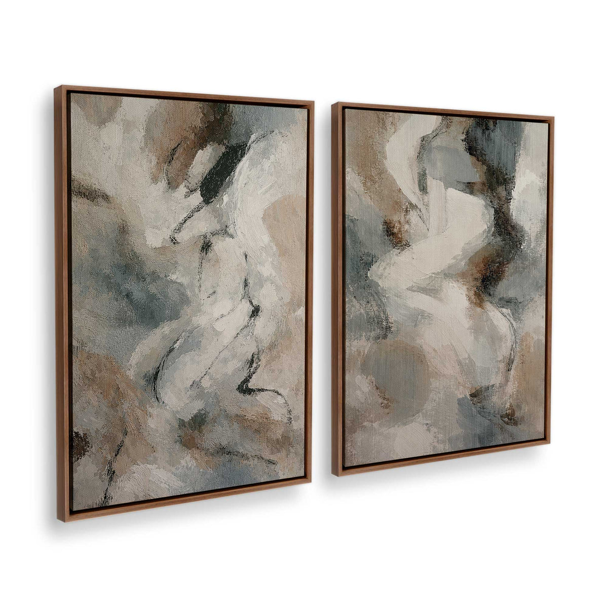 [Color:Walnut], Picture of art in a Walnut frame at an angle