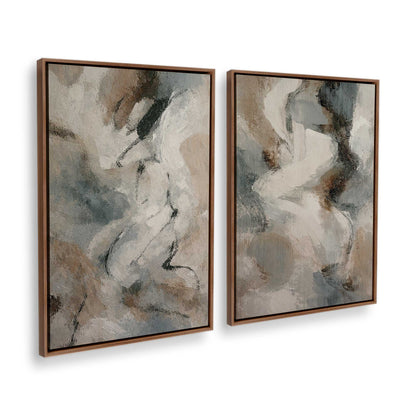 [Color:Walnut], Picture of art in a Walnut frame at an angle